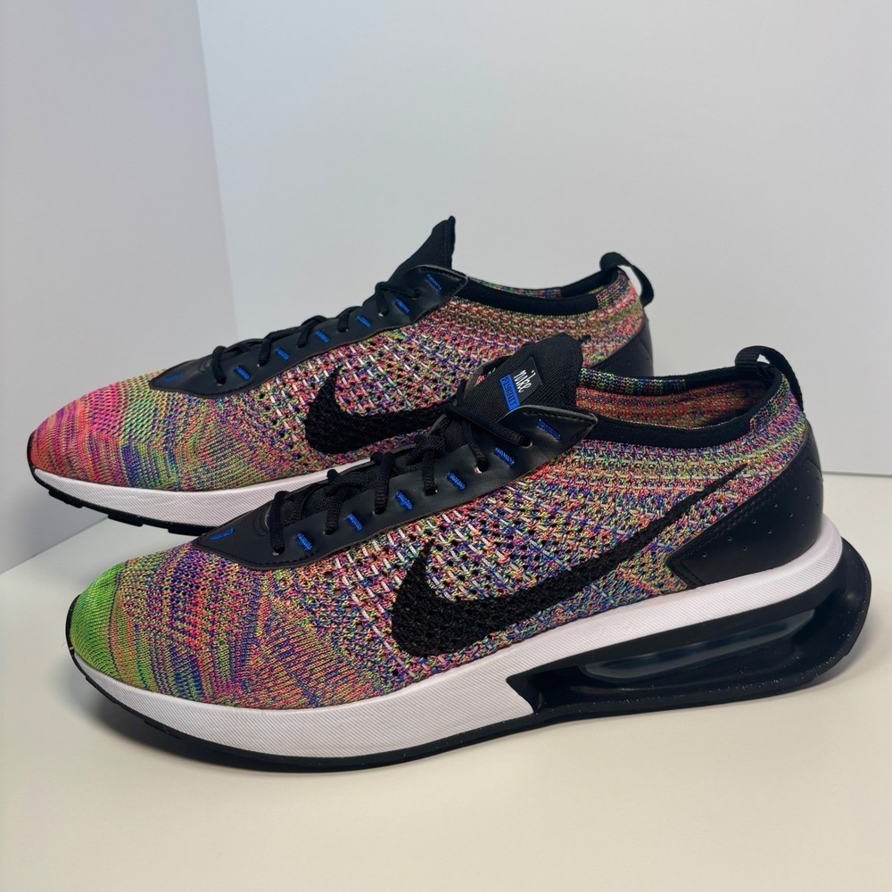 Nike Air Max Flyknit Racer Mens Size 11.5 Multi Color Shoes Sneakers FD2765-900
